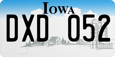 IA license plate DXD052