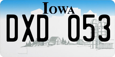 IA license plate DXD053