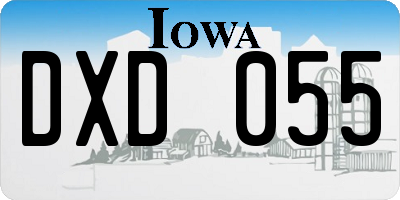 IA license plate DXD055