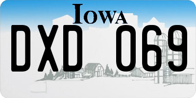 IA license plate DXD069