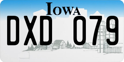 IA license plate DXD079