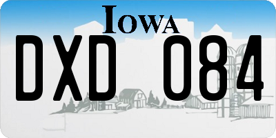IA license plate DXD084