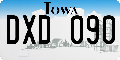 IA license plate DXD090