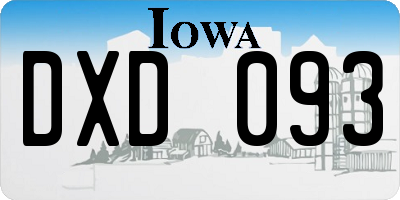 IA license plate DXD093