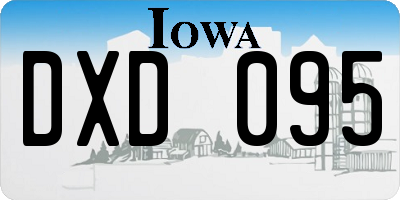 IA license plate DXD095