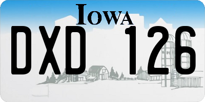 IA license plate DXD126