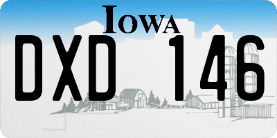 IA license plate DXD146