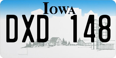 IA license plate DXD148
