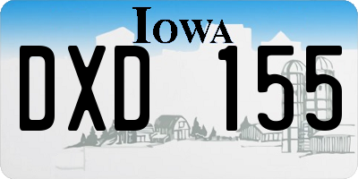 IA license plate DXD155