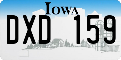 IA license plate DXD159