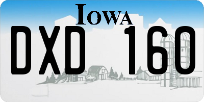 IA license plate DXD160