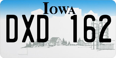 IA license plate DXD162