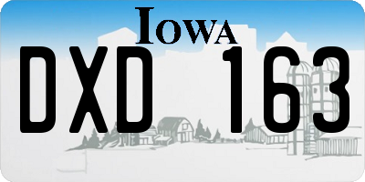 IA license plate DXD163