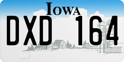 IA license plate DXD164