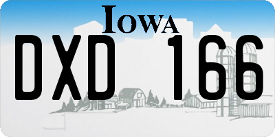 IA license plate DXD166