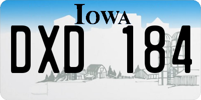 IA license plate DXD184