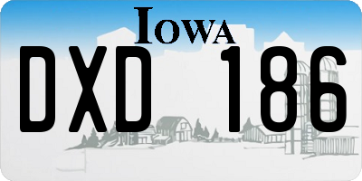 IA license plate DXD186