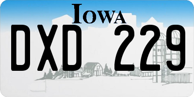 IA license plate DXD229