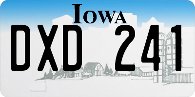 IA license plate DXD241