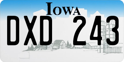 IA license plate DXD243