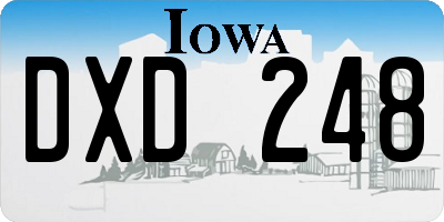 IA license plate DXD248