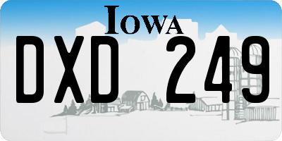 IA license plate DXD249