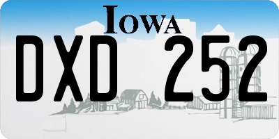 IA license plate DXD252