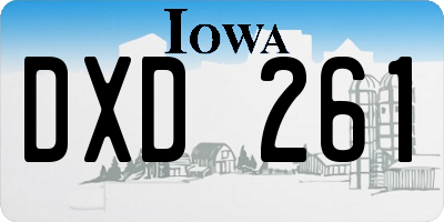 IA license plate DXD261
