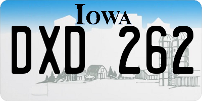 IA license plate DXD262