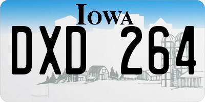 IA license plate DXD264