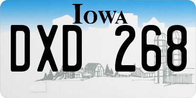 IA license plate DXD268