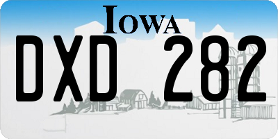 IA license plate DXD282