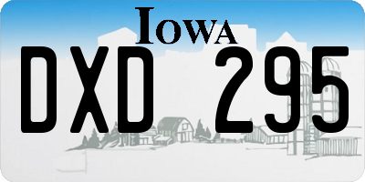 IA license plate DXD295