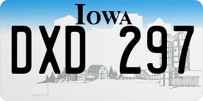IA license plate DXD297