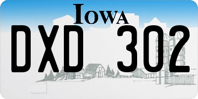 IA license plate DXD302