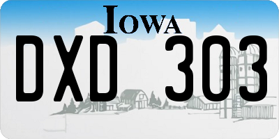 IA license plate DXD303