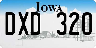 IA license plate DXD320