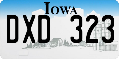 IA license plate DXD323