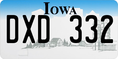 IA license plate DXD332