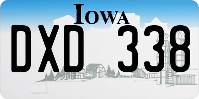 IA license plate DXD338