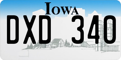 IA license plate DXD340