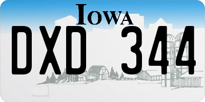 IA license plate DXD344