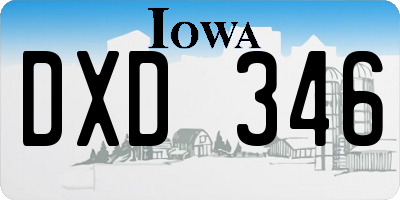 IA license plate DXD346
