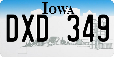 IA license plate DXD349