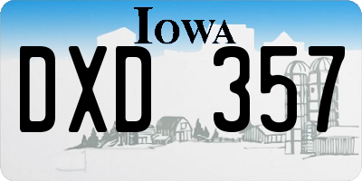 IA license plate DXD357