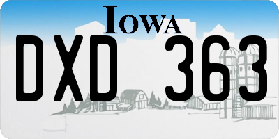 IA license plate DXD363