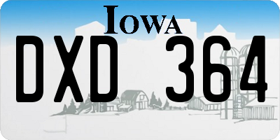 IA license plate DXD364