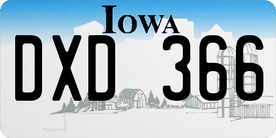 IA license plate DXD366