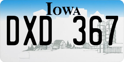 IA license plate DXD367