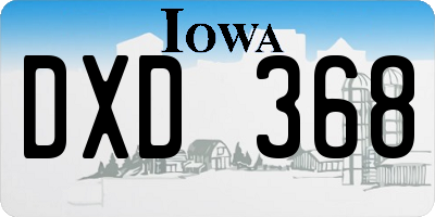 IA license plate DXD368